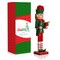 Ornativity Christmas Elf Holiday Nutcracker – Red and Green Wooden Elf with Candy Cane and Gift Box Xmas Themed Holiday Nut Cracker Doll Figure Toy Decorations
